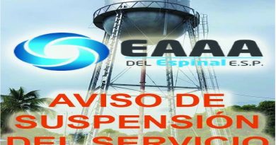 Suspensión Programada del servicio para el 25 de Septiembre